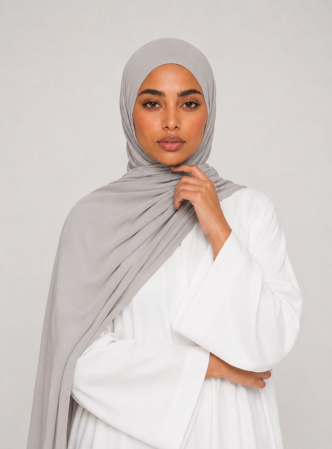 Premium Satin Jersey Hijab - light greige