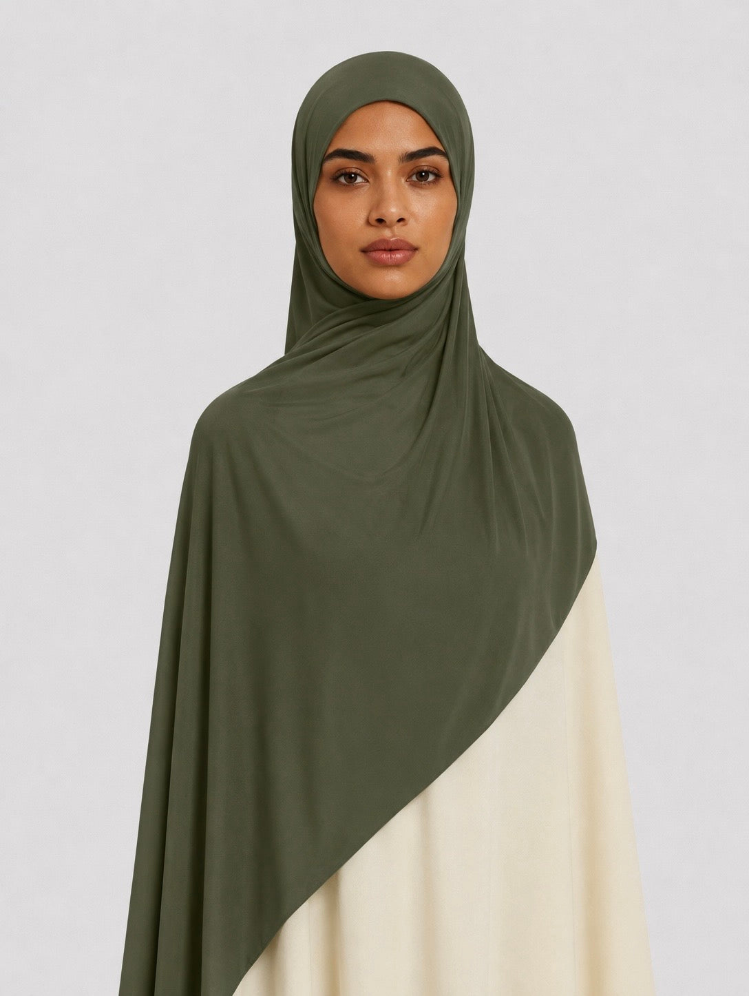 Premium Liquid Jersey Hijab - cypress-olive