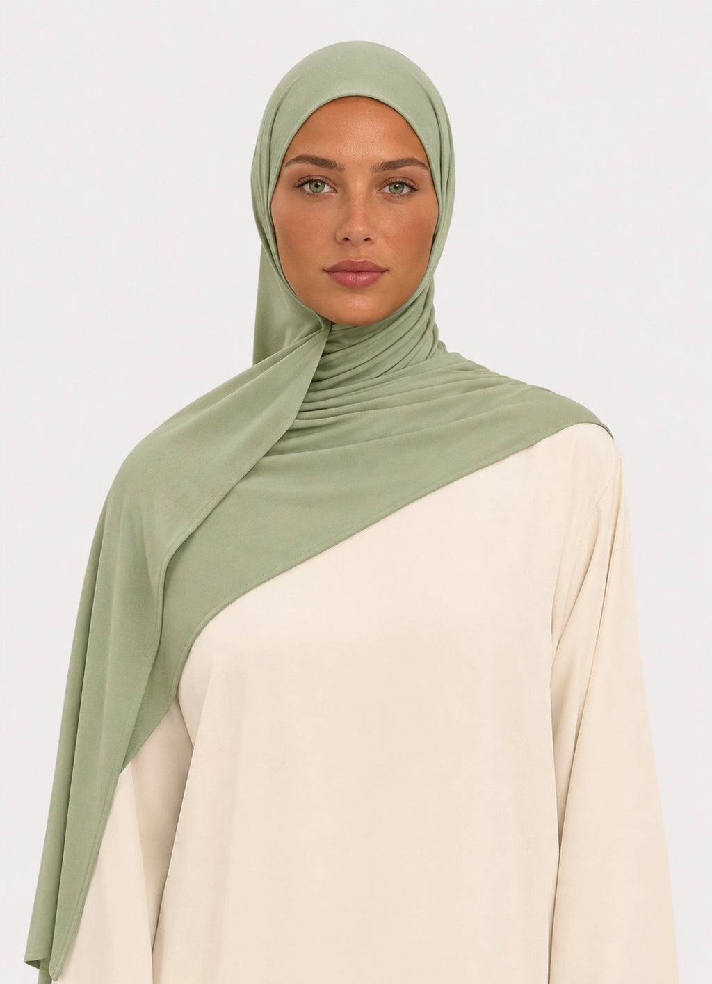 Premium Liquid Jersey Hijab - sage green