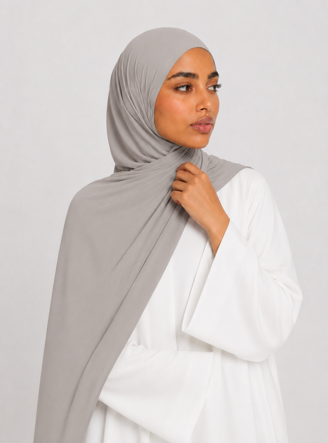 Premium Satin Jersey Hijab - light greige