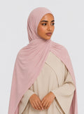 Premium Satin Jersey Hijab - dusty pink