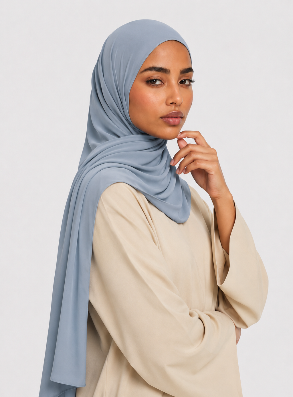 Premium Jersey Hijab - dusty sky