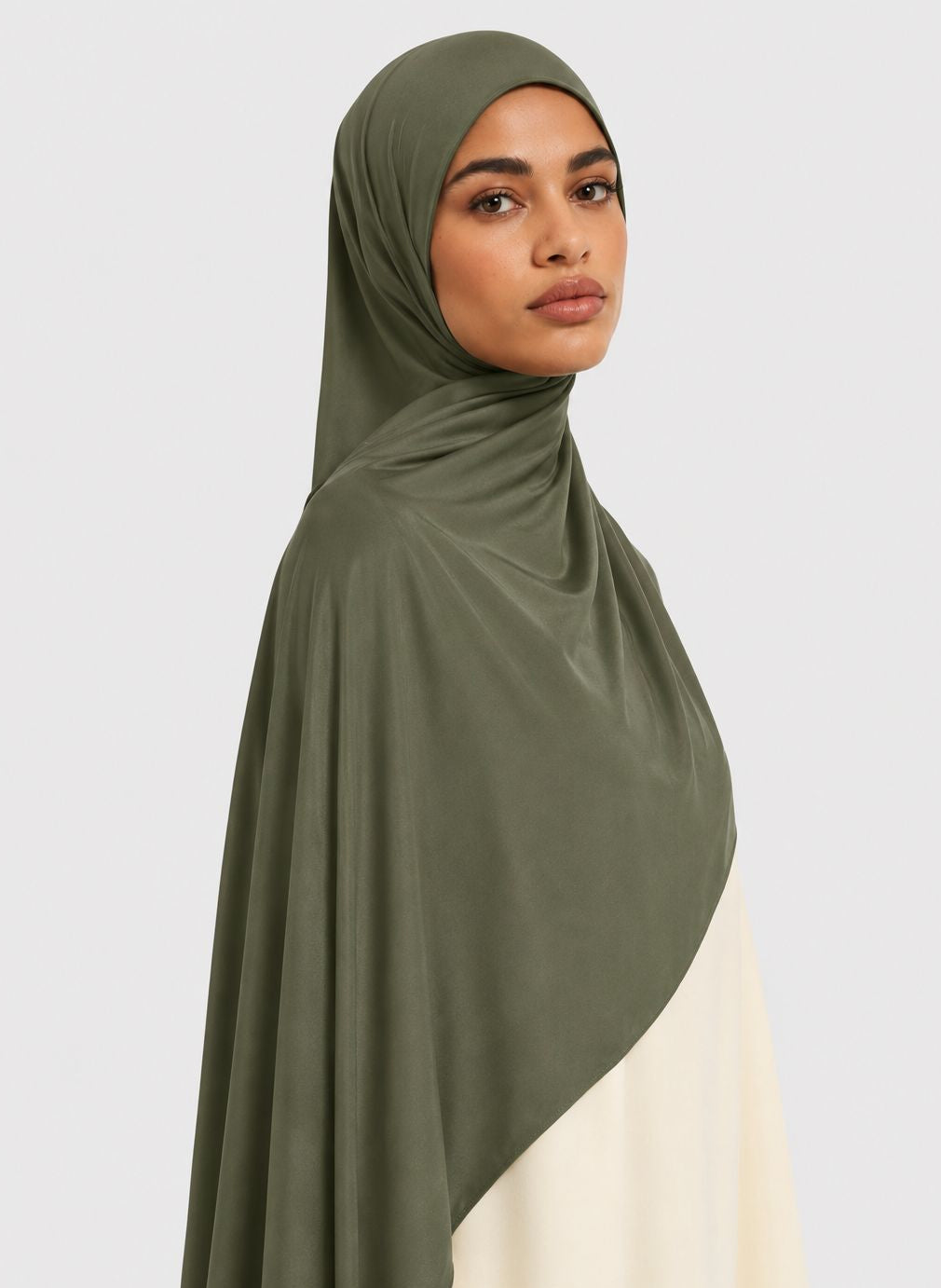 Premium Liquid Jersey Hijab - cypress-olive