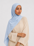 Premium Jersey Hijab - blue blizzard