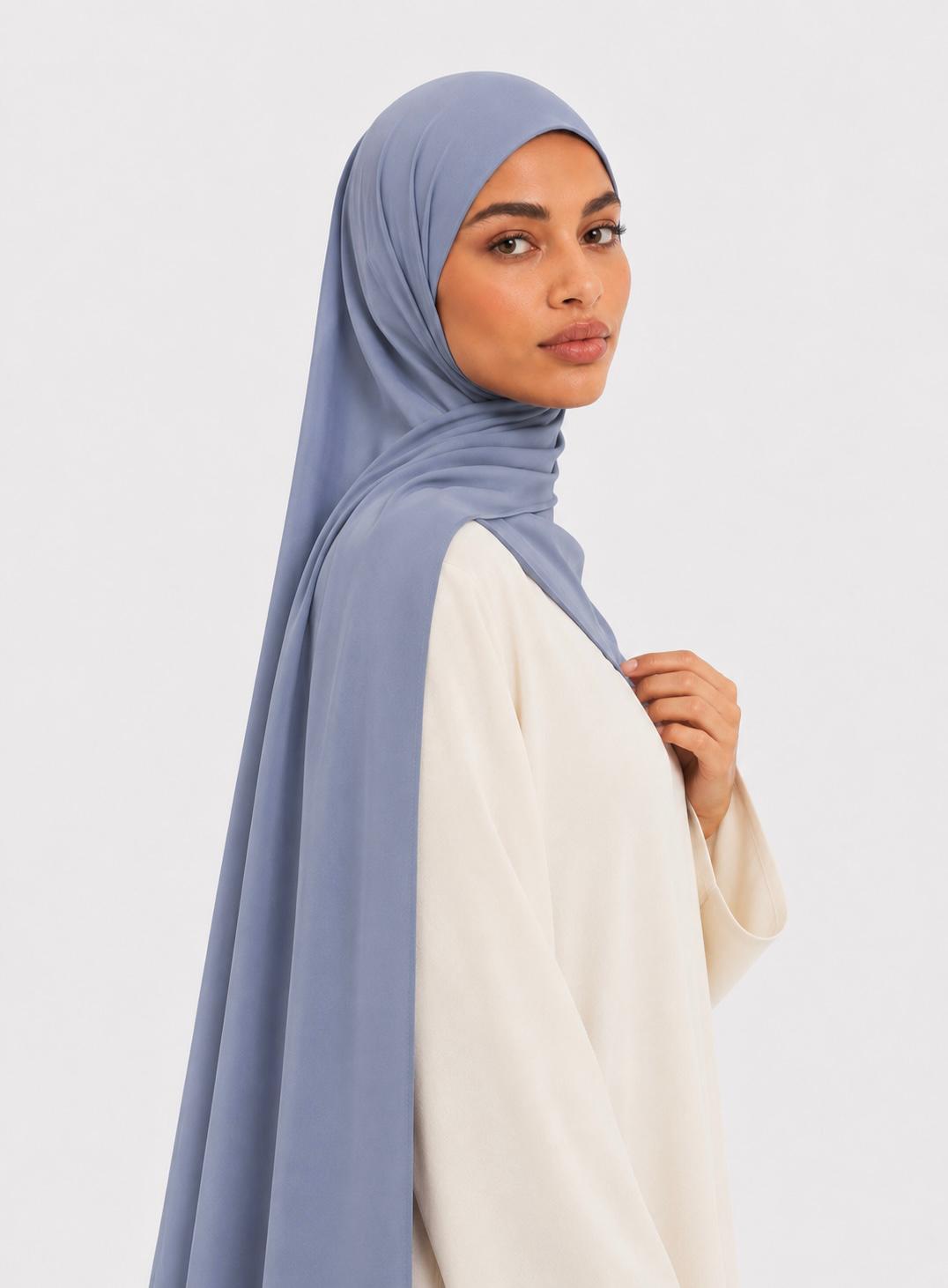 Premium Jersey Hijab - blue blizzard