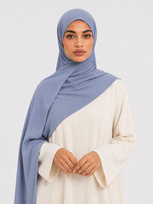 Premium Jersey Hijab - blue blizzard