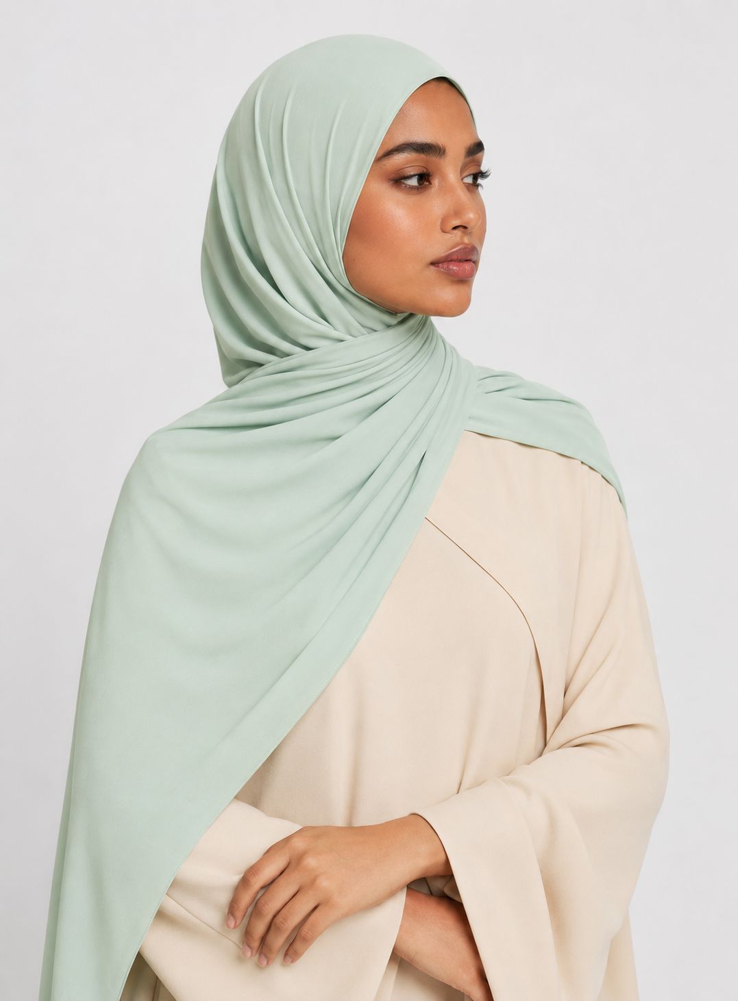 Premium Liquid Jersey Hijab - ice mint