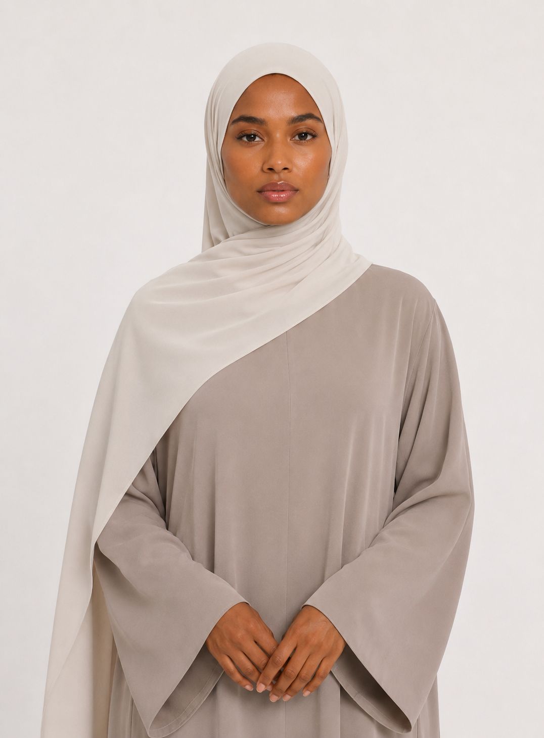 Premium Satin Jersey Hijab - light greige